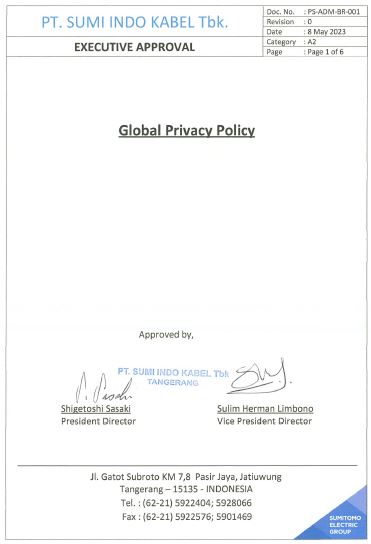Kebijakan Privasi Global 